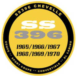 Chevelle SS396 Static Cling Sticker