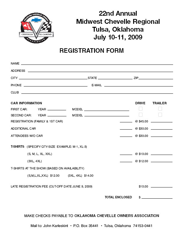 MCR 2009 Registration Form