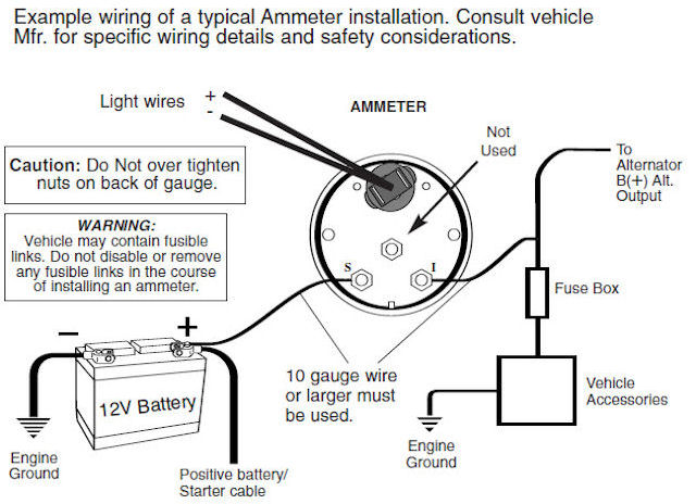 Ammeter Gauge Wiring Diagram from macswebs.com