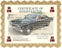 Custom Certificate of Registration