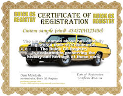  Buick GS REGISTRY - All Rights Reserved