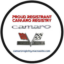 Camaro Registry Sticker
