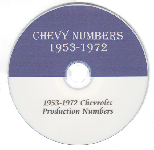 1953-1972 Chevrolet production Numbers